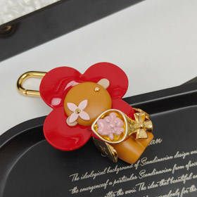 Louis Vuitton LV floral pattern Valentine's Day keychain-3550
