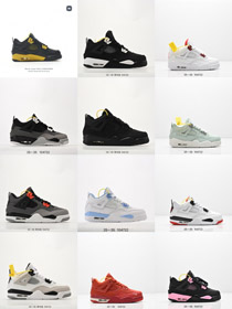 Jordan Air Jordan 4 hot lava mid-top children's retro basketball shoes-4146