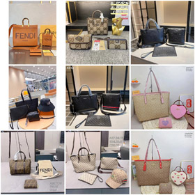 Fendi Coach Gucci three-piece handbag set-4692