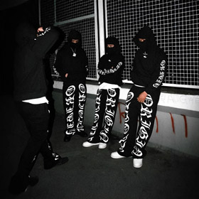 Chrome Hearts CH Letter Print Fashion Loose Hooded Set-4938