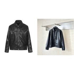 Chrome Hearts CH New Style Leather Jacket with Large Embroidered Arms-5009